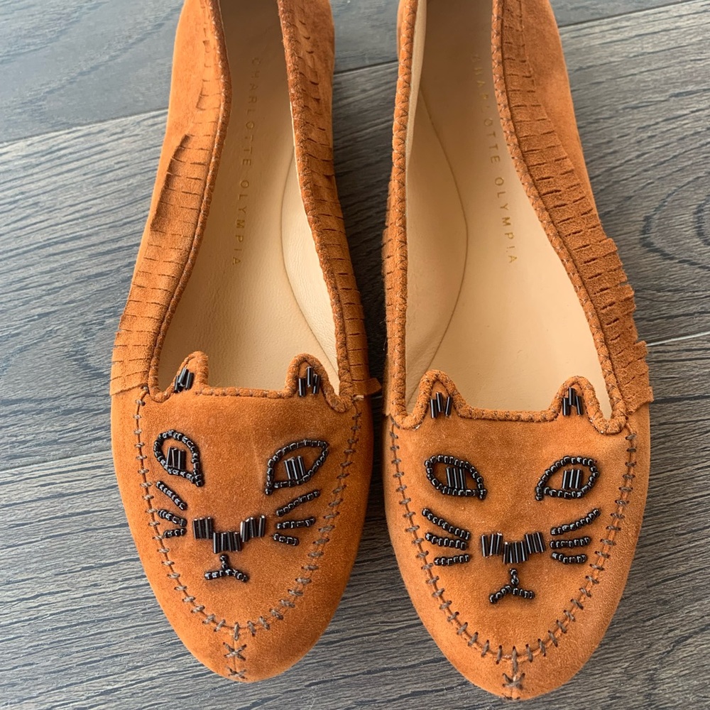 Charlotte Olympia Kitty Flats size 37eu 6.5us